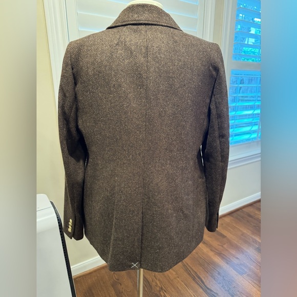 J. Crew Bristol Blazer in Chocolate Herringbone Wool - Picture 4 of 7